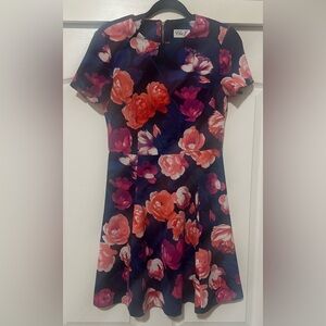 Women’s Eliza J Navy Pink Floral Dress Party Evening Wedding‎ Guest. Size 6.